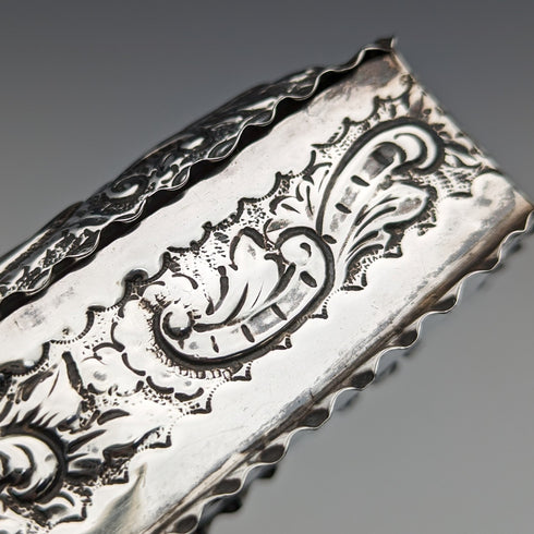 1893 British Antique Sterling Silver Pin Box 51g Thomas Hayes